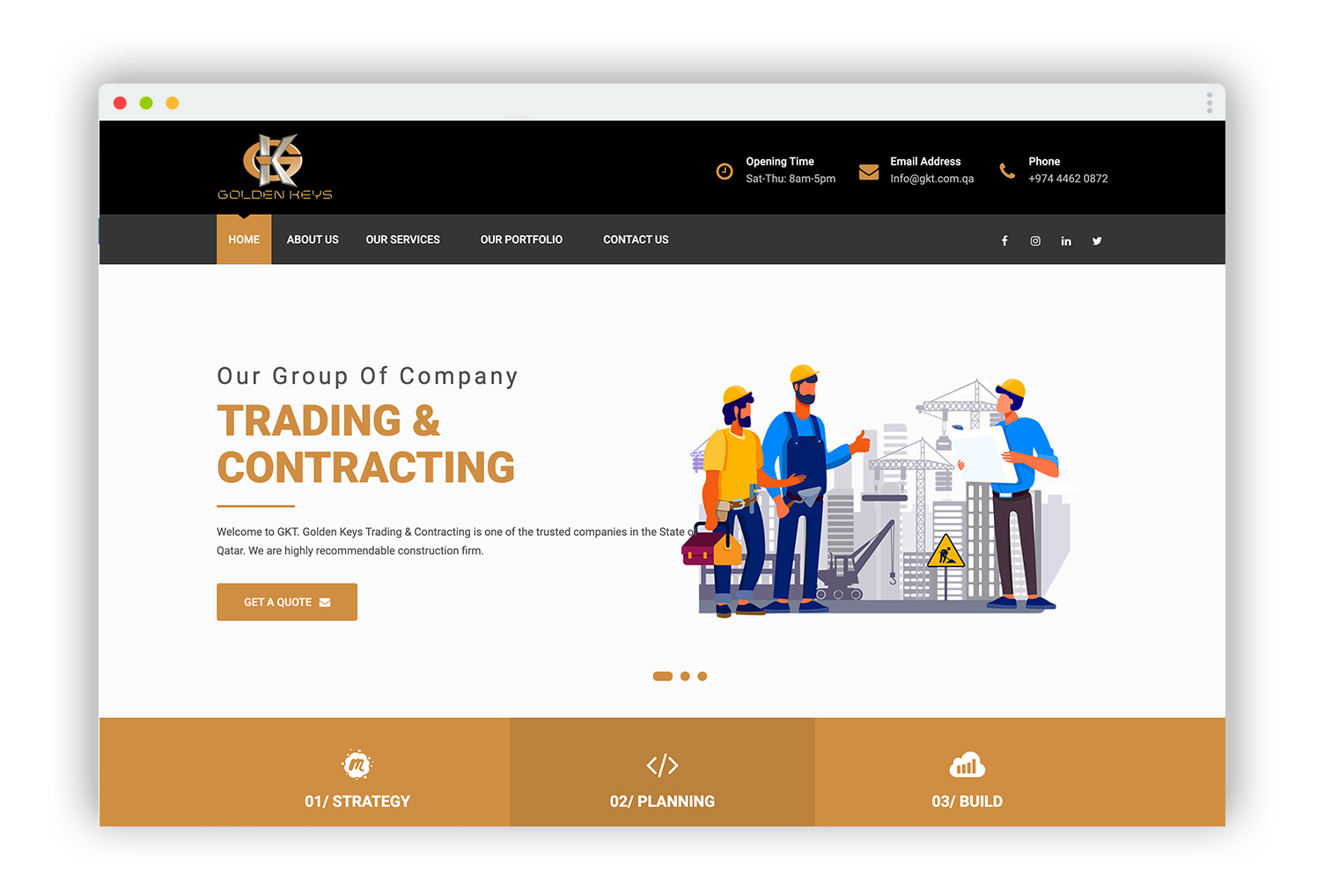 golden keys business website design