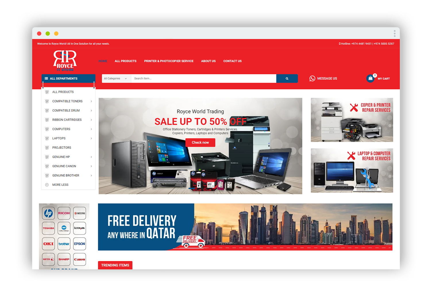 Royce world business website design